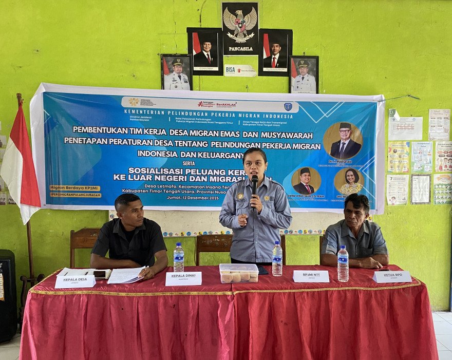 PEMBAHASAN DAN PENETAPAN PERDES PERLINDUNGAN PEKERJA MIGRAN INDONESIA(PMI) DI DESA LETMAFO